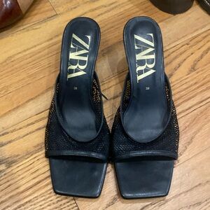 Zara Squared Tor mesh sandals 39